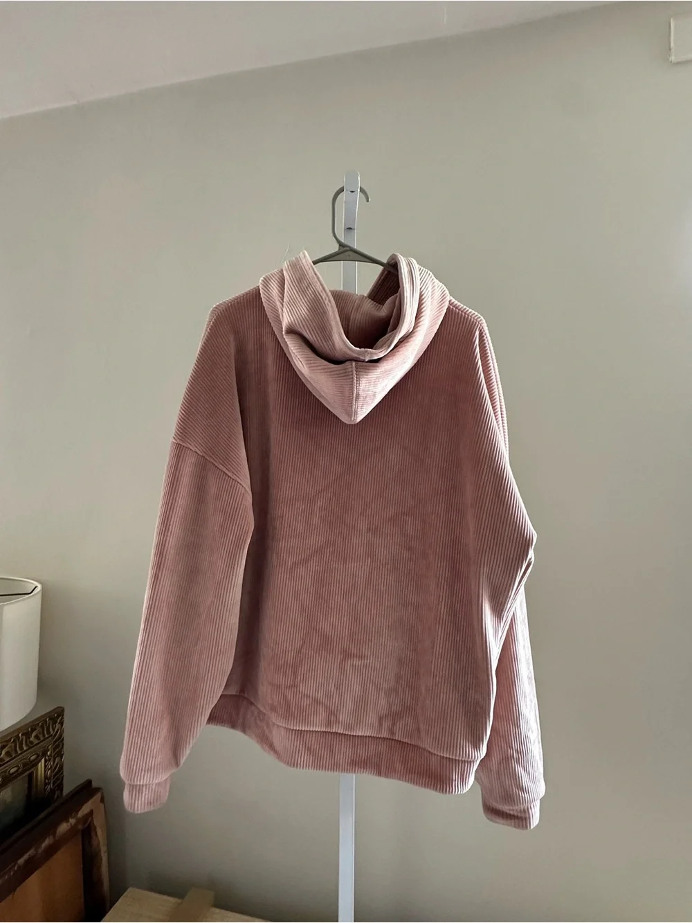 ALO Yoga Pink Corduroy Hoodie Sweater